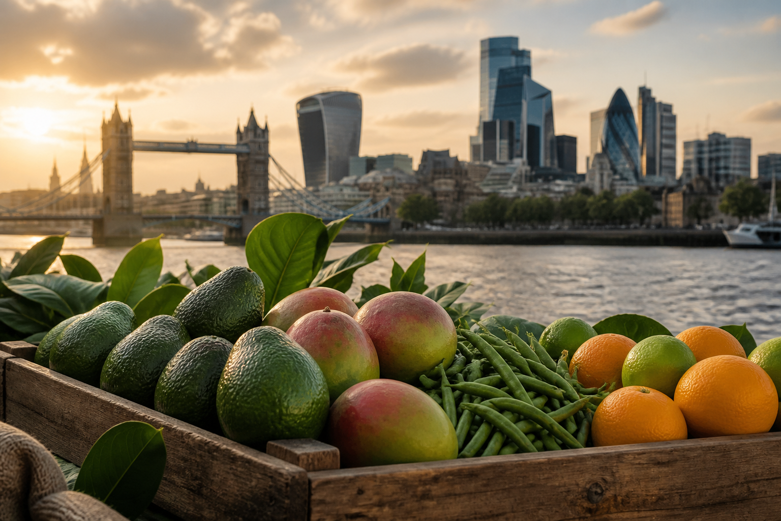 Produce supply chain linking East Africa and London