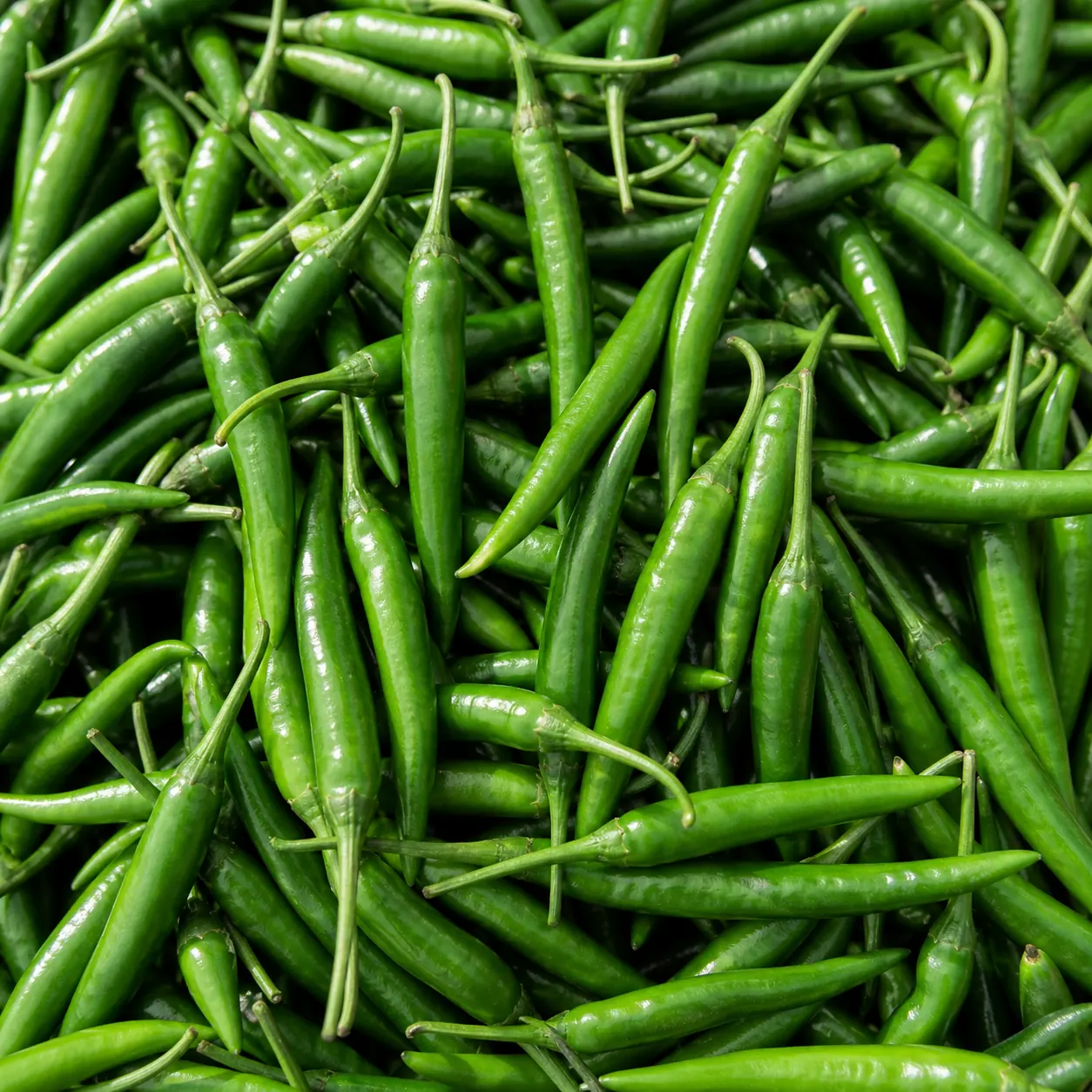 Fresh green chillies